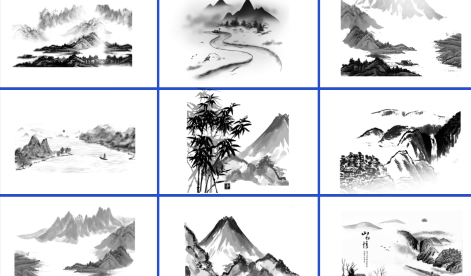 【PS笔刷】73款中国风水墨国画简笔山水风景插画古风背景Photoshop笔刷.png
